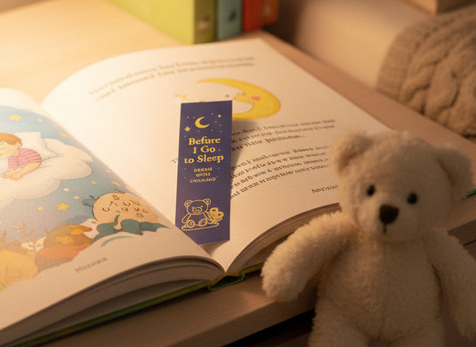 Before I Go to Sleep Bookmark with Raised Gold Foil